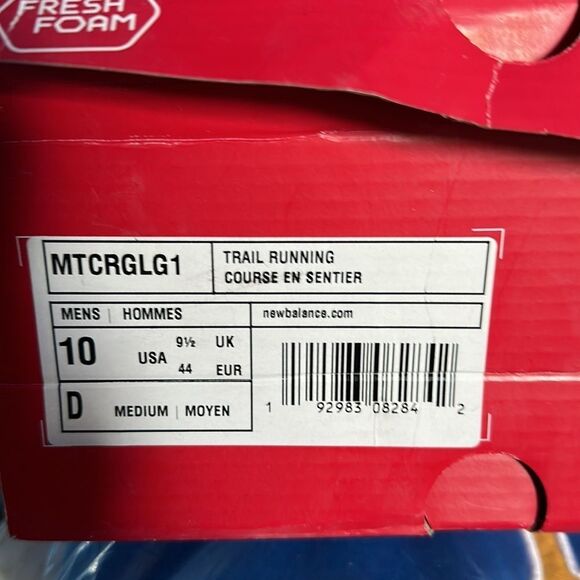 New Balance Men’s Trail Running Shoes Size 10 Gray Red Athletic Sneakers - Picture 4 of 7